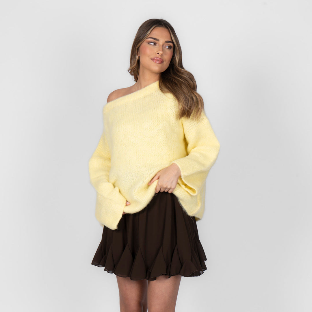 Isla | Slouchy Off-Shoulder Luxe Knit