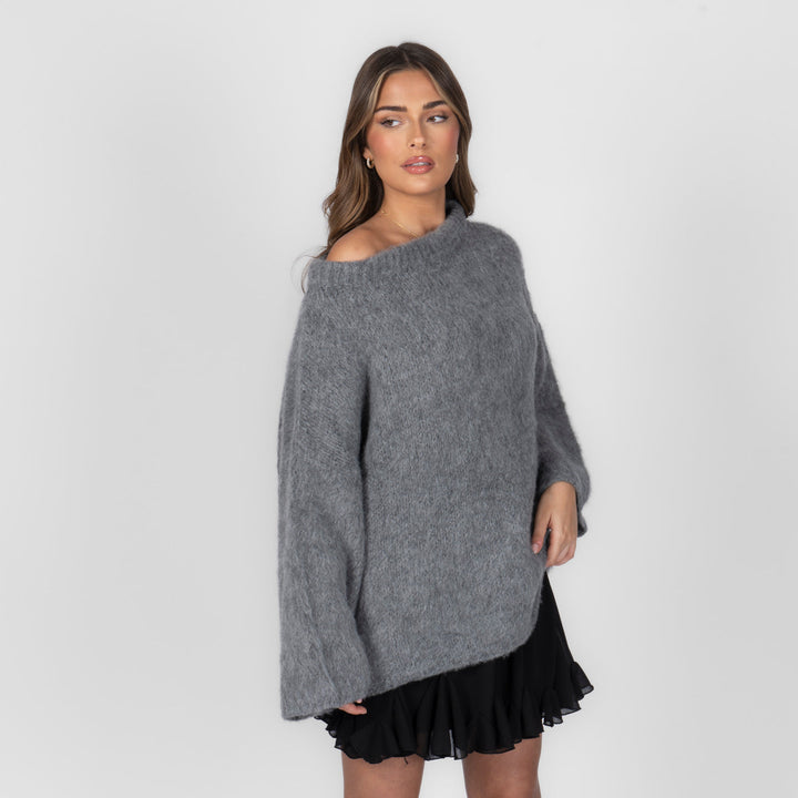 Isla | Slouchy Off-Shoulder Luxe Knit