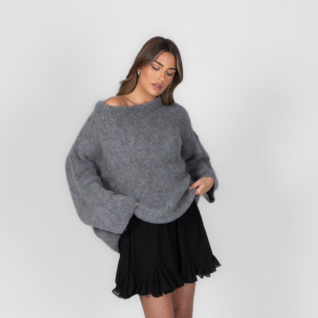 Isla | Slouchy Off-Shoulder Luxe Knit