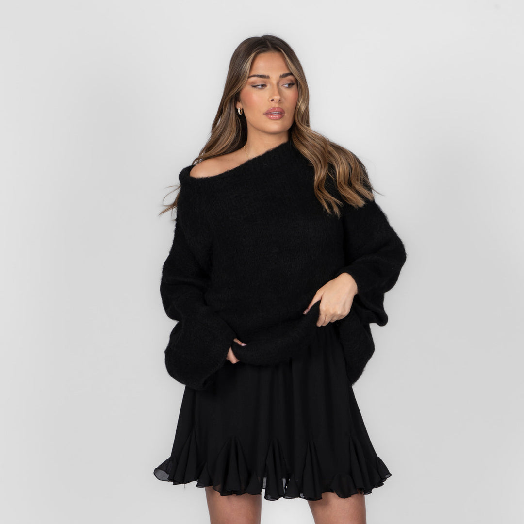 Isla | Slouchy Off-Shoulder Luxe Knit