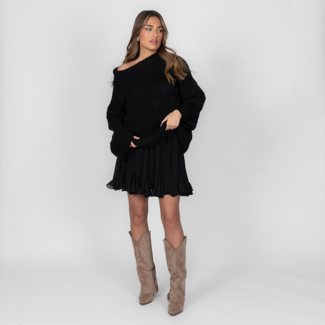 Isla | Slouchy Off-Shoulder Luxe Knit