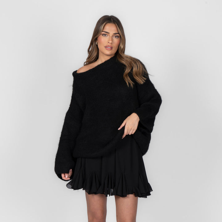 Isla | Slouchy Off-Shoulder Luxe Knit