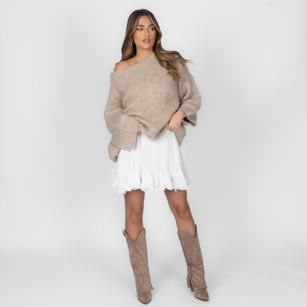 Isla | Slouchy Off-Shoulder Luxe Knit