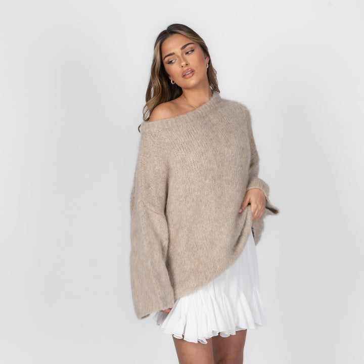 Isla | Slouchy Off-Shoulder Luxe Knit