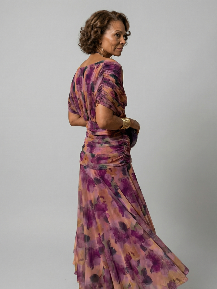 Vivienne | Off Shoulder Flow Midi Dress