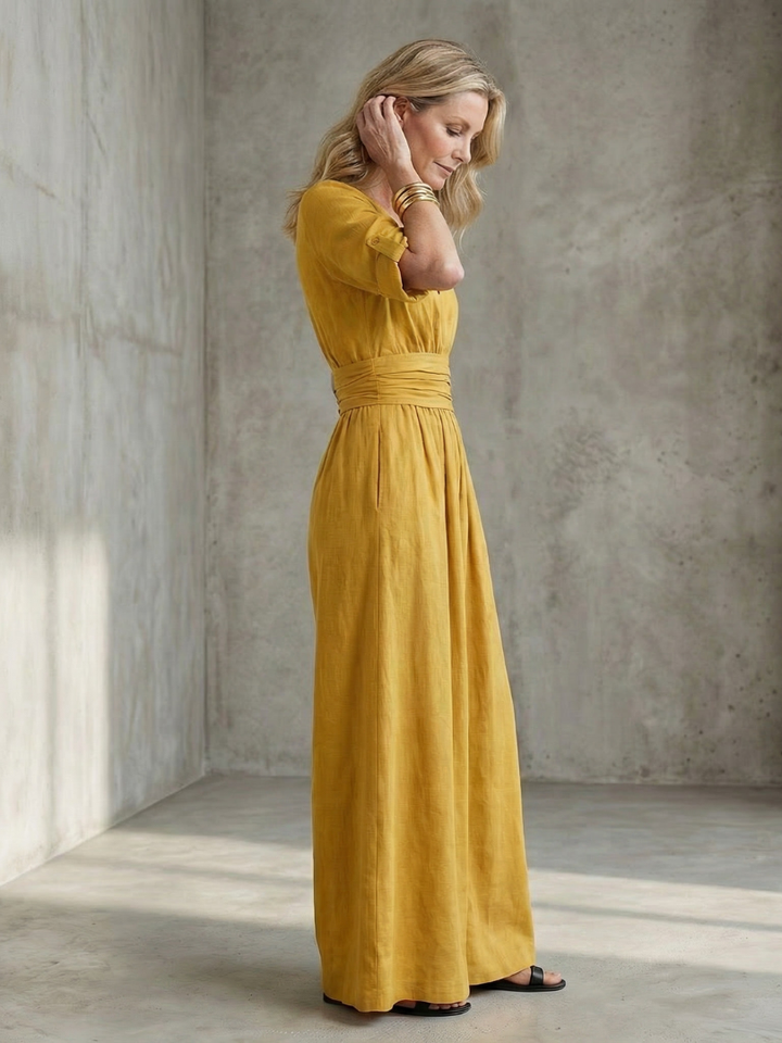 Vanda | Cross Front Wide Leg Jumpsuit