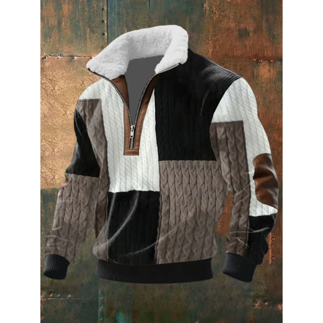 The Ibrahima Heritage | Men’s Fleece-Lined Quarter-Zip Sweater