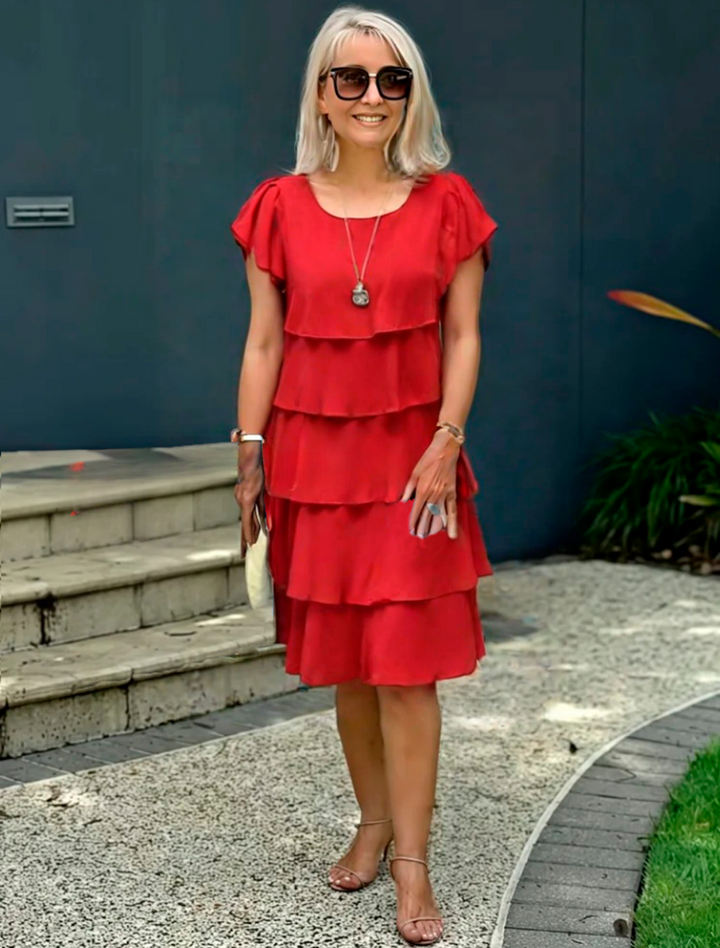 The Ashfi Gala | Tiered Chiffon Layered Dress
