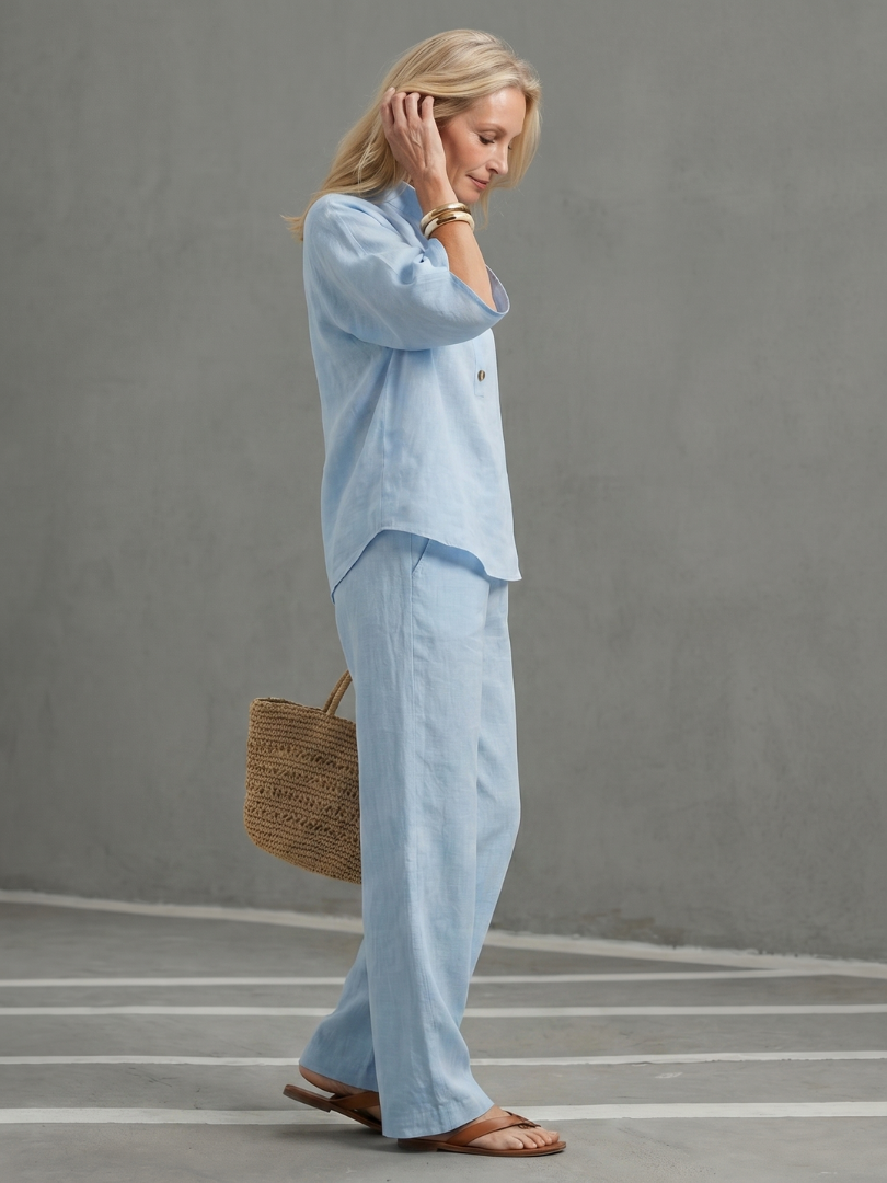 Ality | Button Front Relaxed Tunic Trouser Set