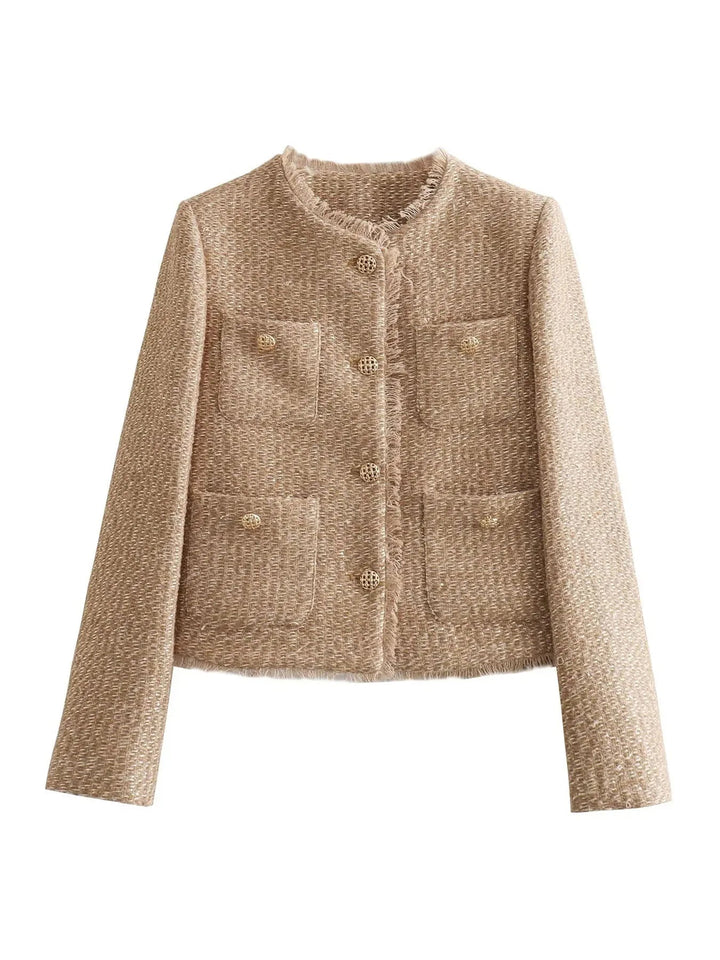 The Charlotte Manor | Short Tweed Blazer Jacket