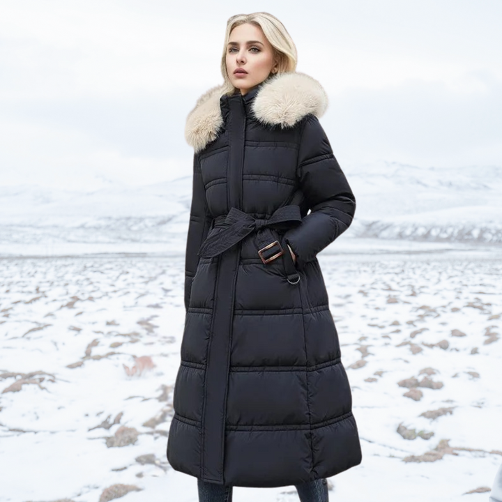 The Florence Majestic | High-Collar Faux-Fur Puffer Coat