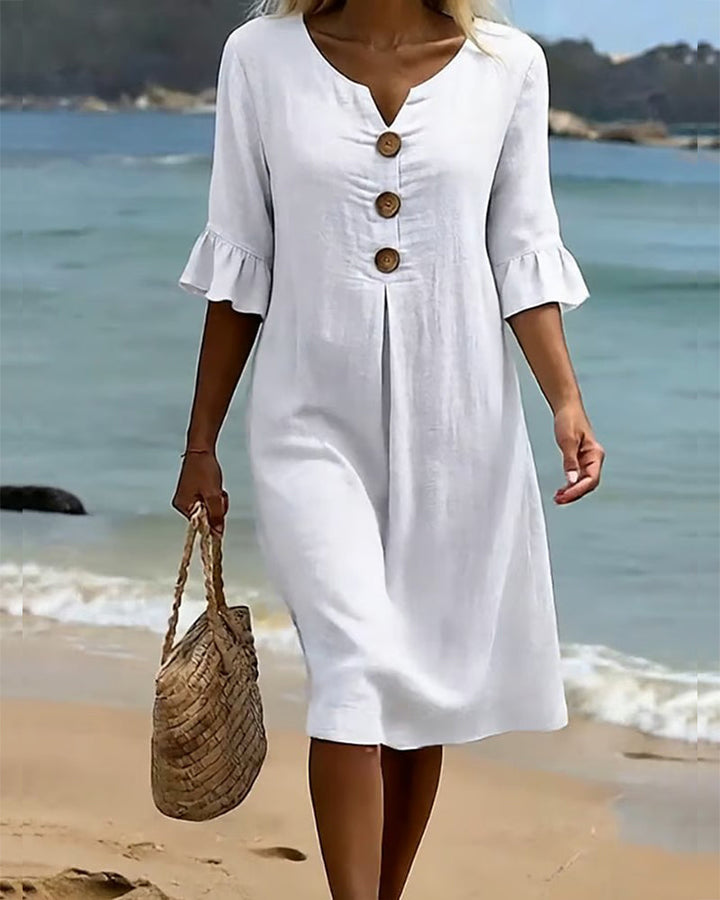 Cleo | Button-Down Cotton Dress