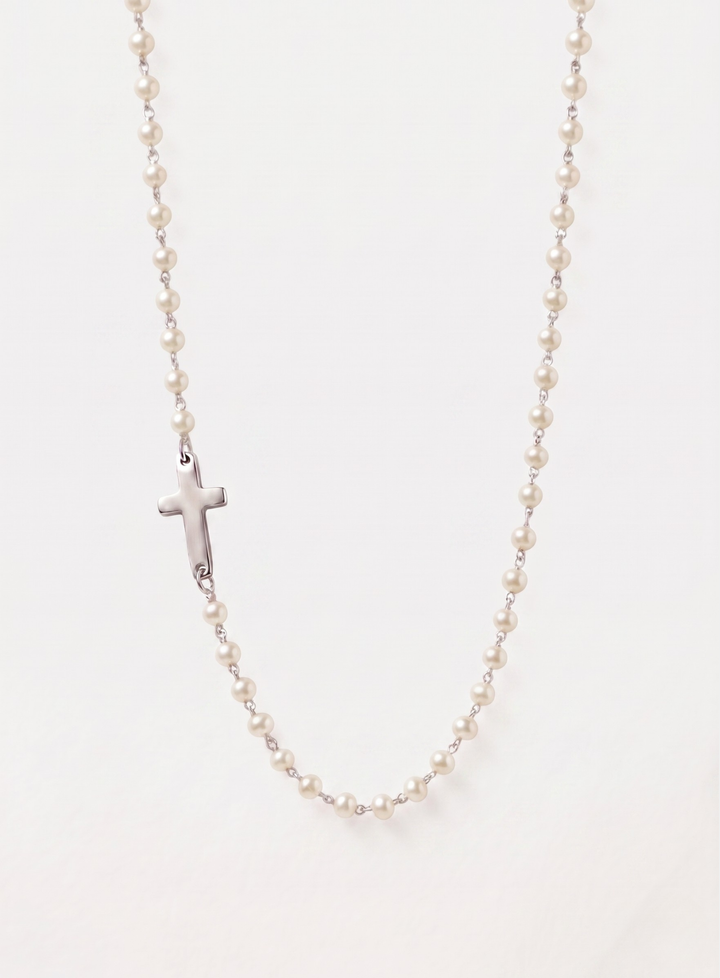 Cross & Pearl Necklace