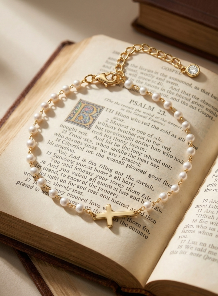 Cross and Pearl Set