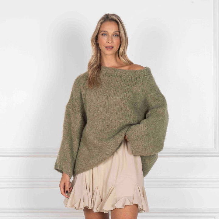 Isla | Slouchy Off-Shoulder Luxe Knit