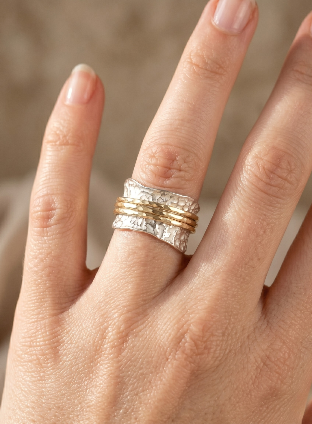 Golden Layers Ring