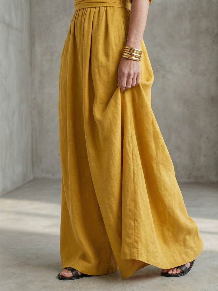 Vanda | Cross Front Wide Leg Jumpsuit