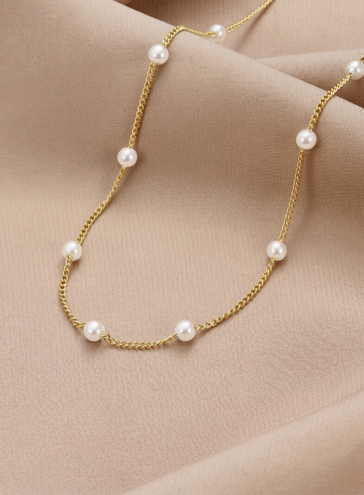 Pearl Line Necklace