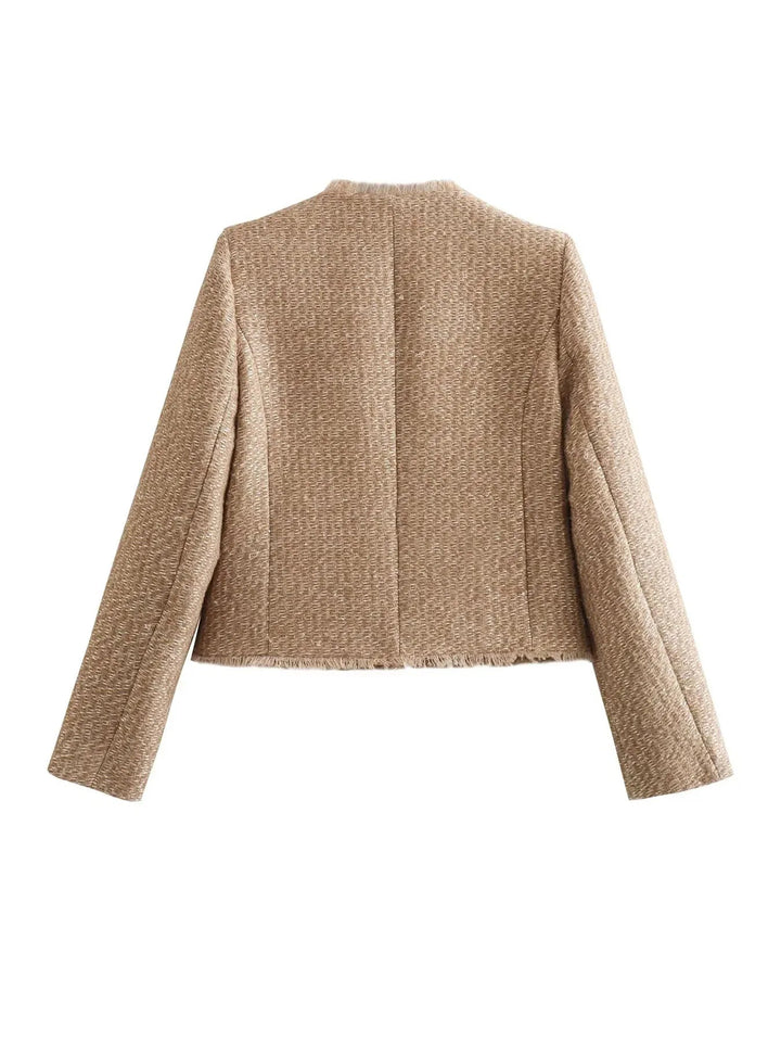 The Charlotte Manor | Short Tweed Blazer Jacket