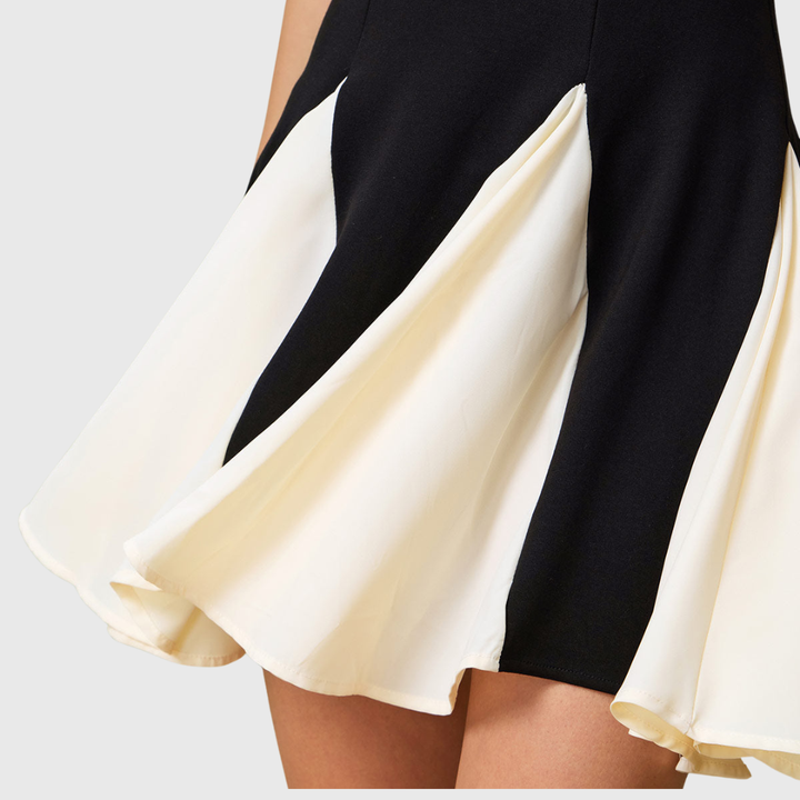 Florence | Monochrome Contrast A-Line Mini Dress