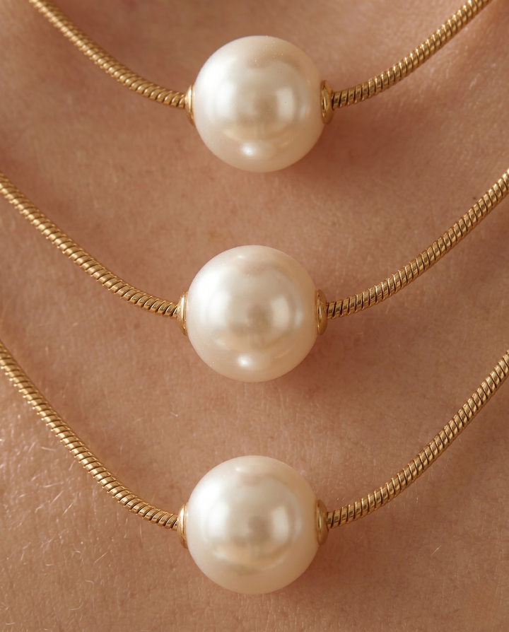 Triple-Layered Pearl Necklace