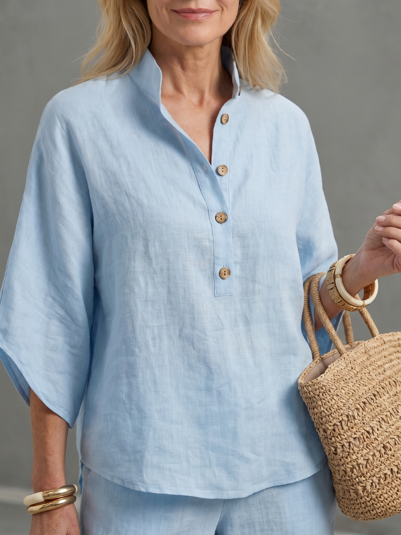 Ality | Button Front Relaxed Tunic Trouser Set
