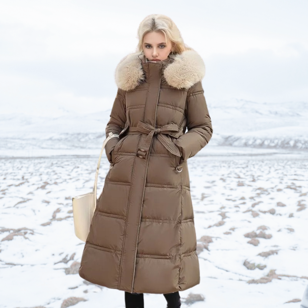 The Florence Majestic | High-Collar Faux-Fur Puffer Coat