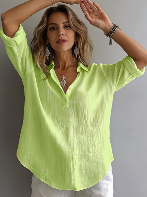 Tamsin | Relaxed Linen Button-Down Blouse