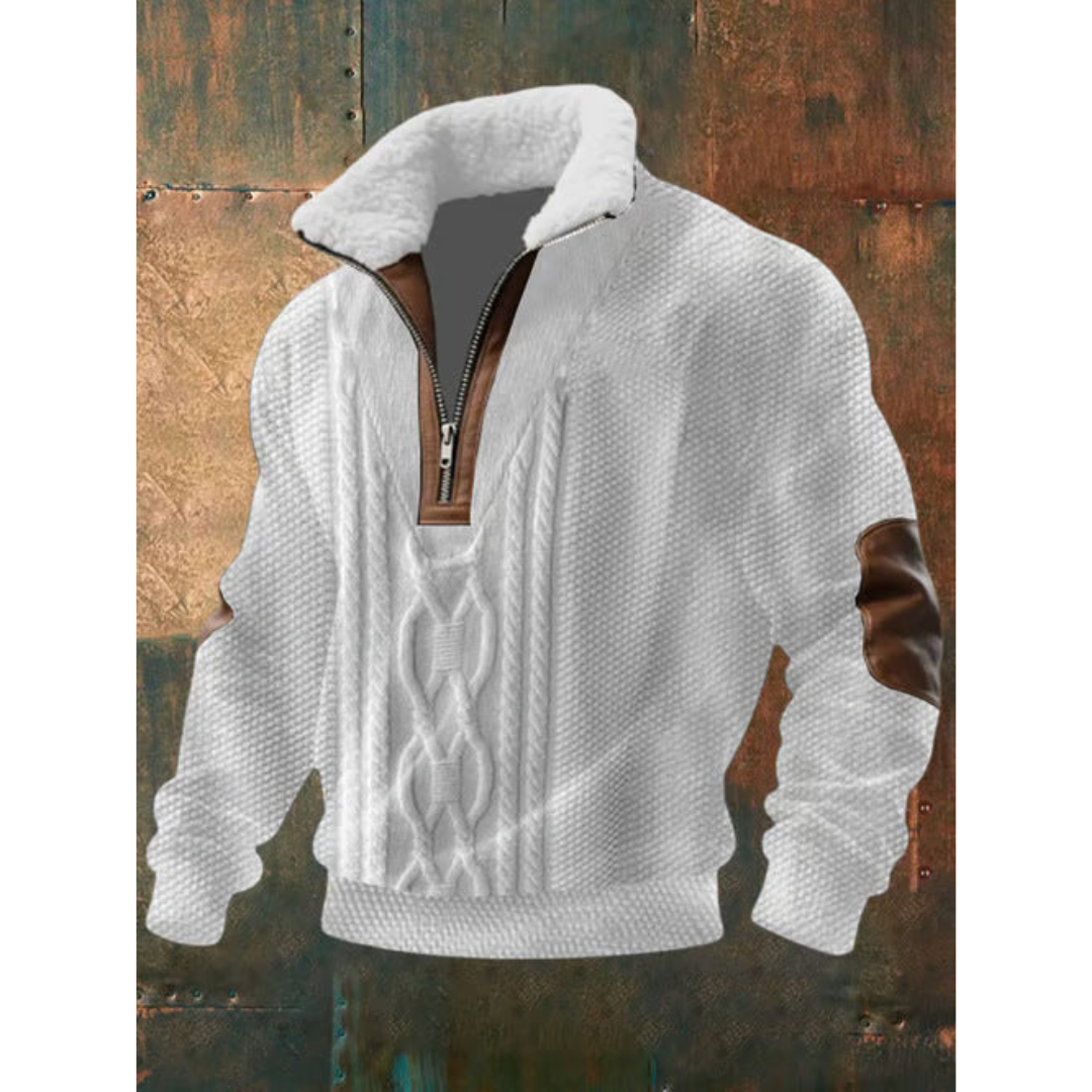 The Ibrahima Heritage | Men’s Fleece-Lined Quarter-Zip Sweater