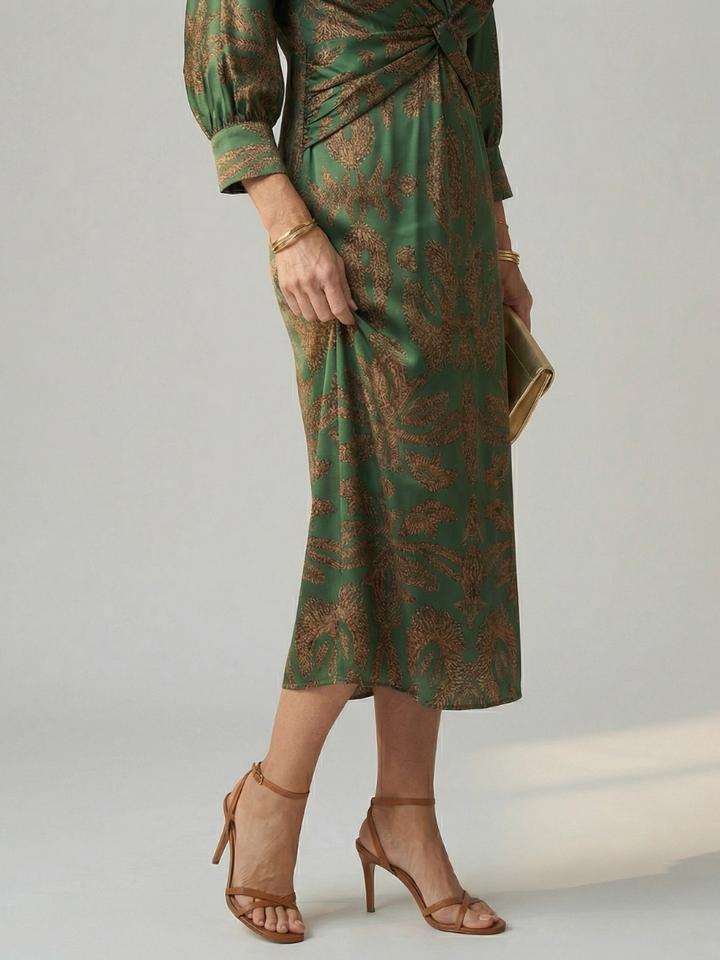 Rune | Natural Wrap Midi Dress