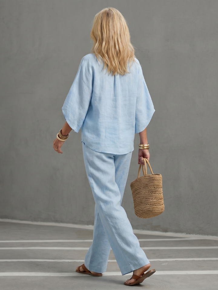 Ality | Button Front Relaxed Tunic Trouser Set