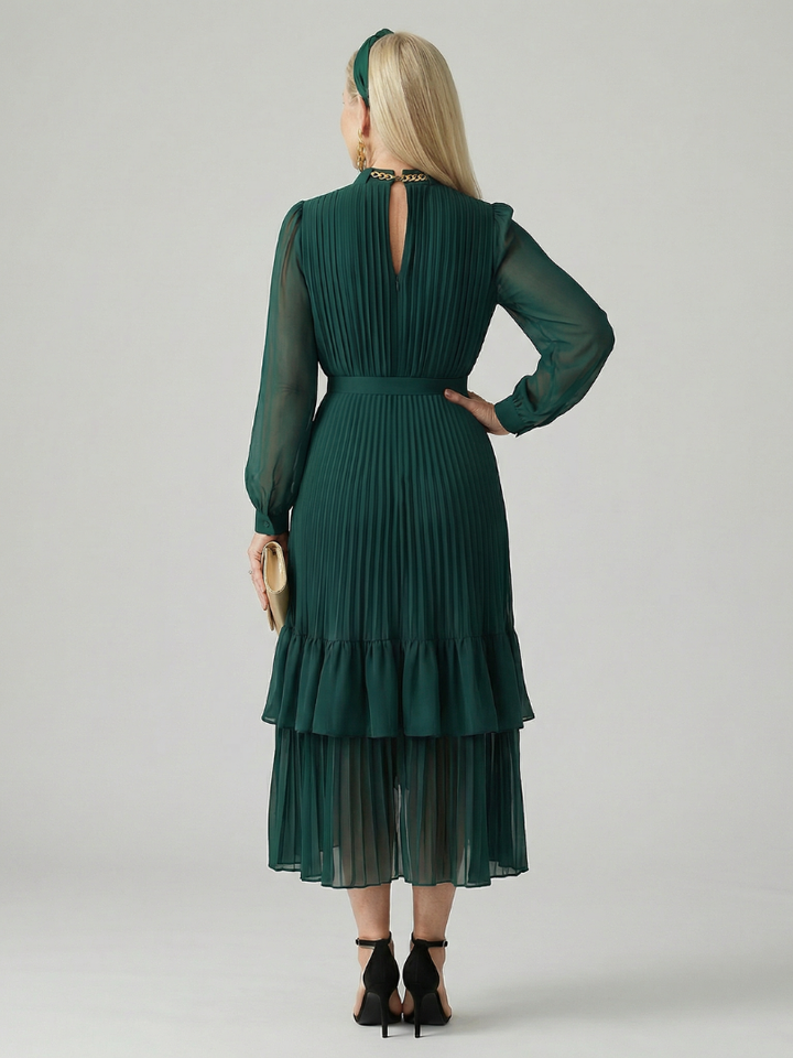 Azis | Fluid Drape Midi Dress