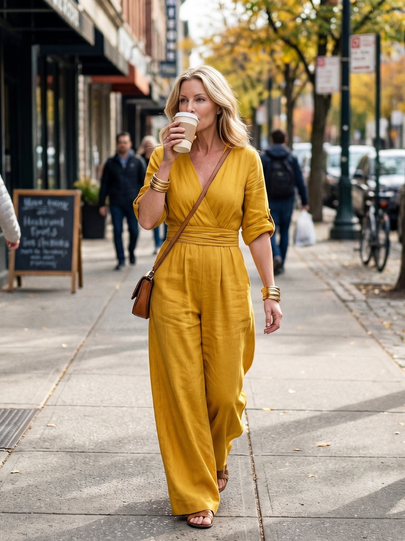 Vanda | Cross Front Wide Leg Jumpsuit