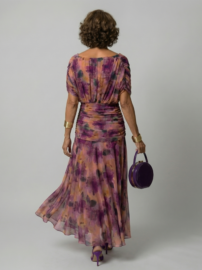 Vivienne | Off Shoulder Flow Midi Dress