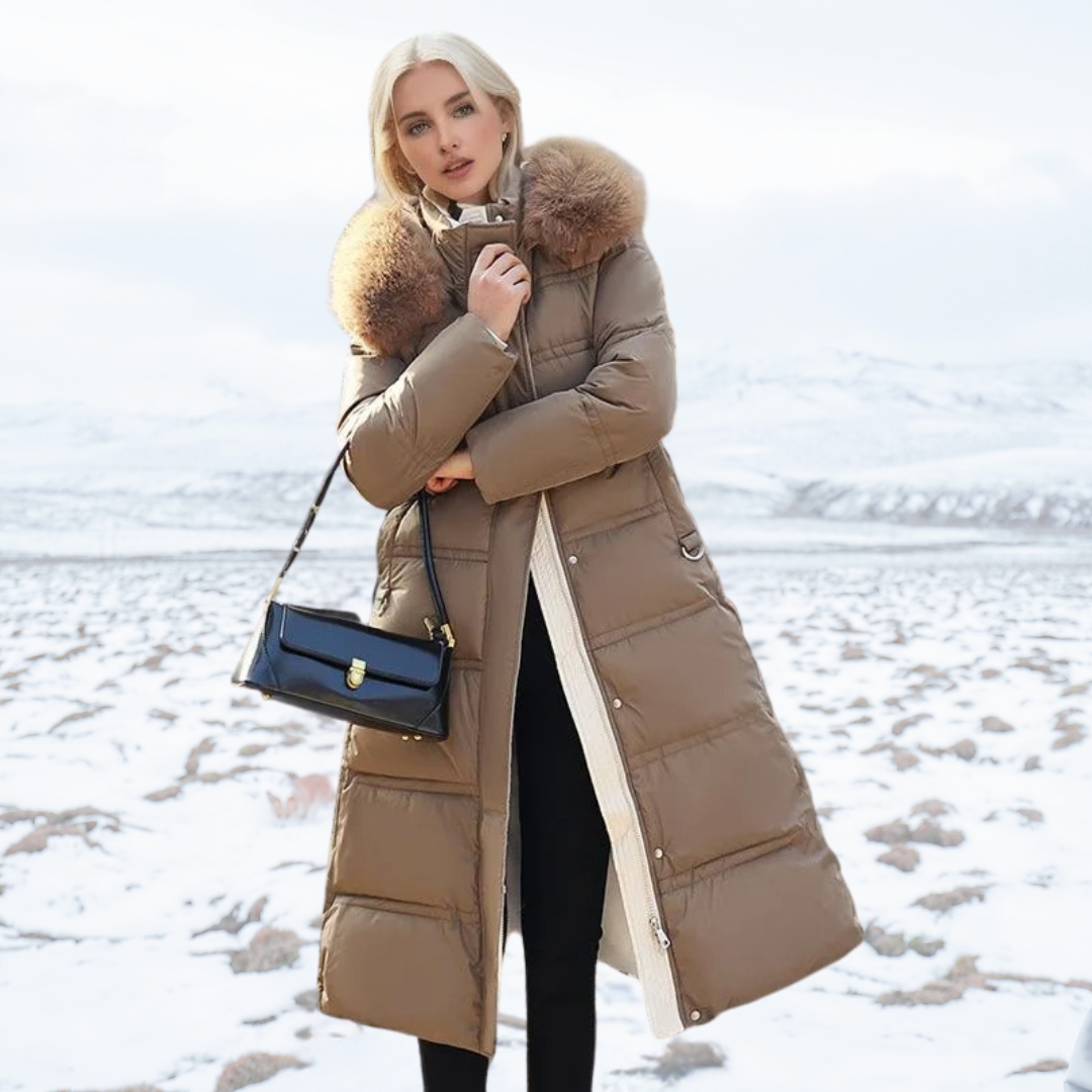 The Florence Majestic | High-Collar Faux-Fur Puffer Coat