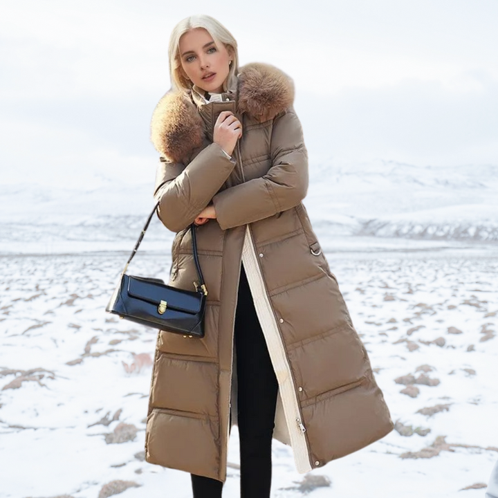The Florence Majestic | High-Collar Faux-Fur Puffer Coat