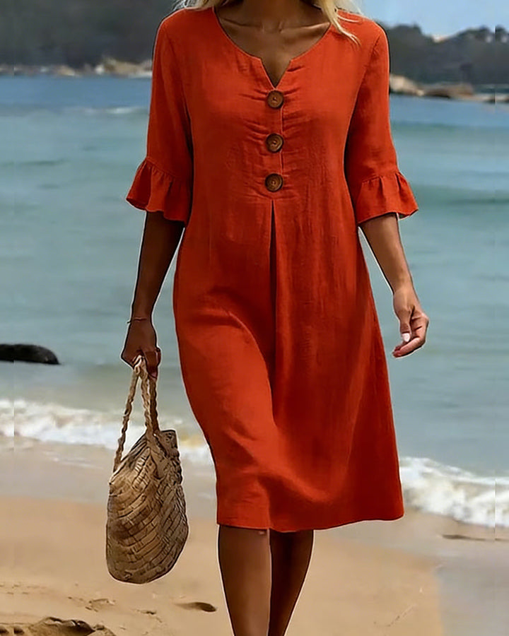Cleo | Button-Down Cotton Dress