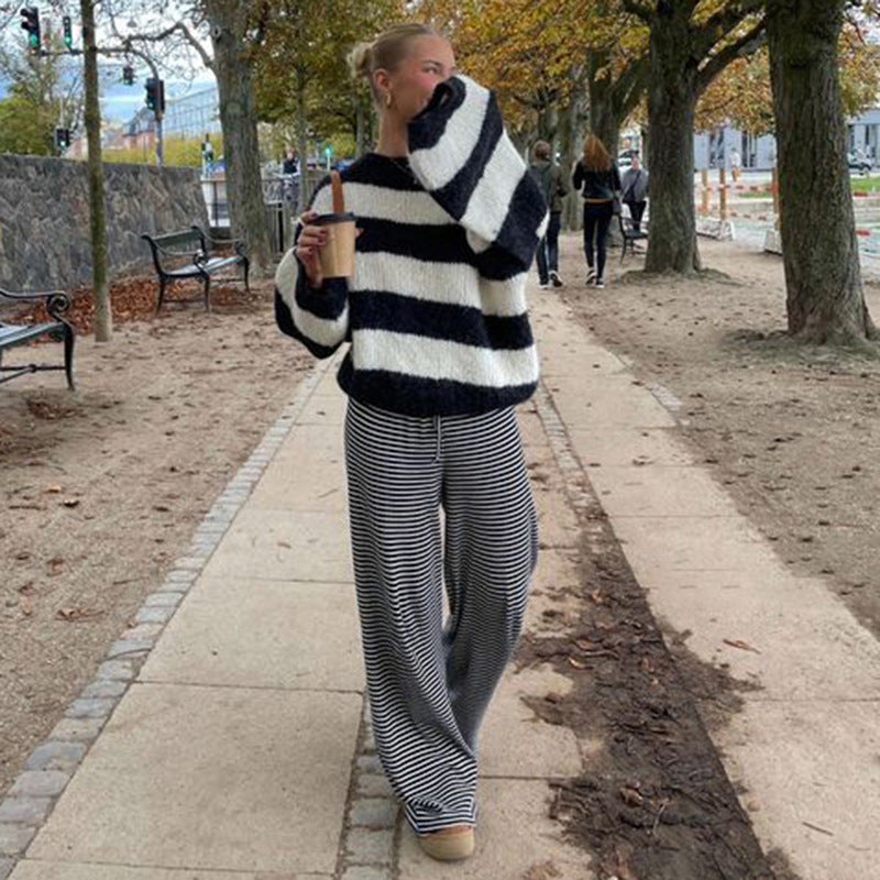 The Ava Regent | Women’s Spring Striped Relaxed Pants