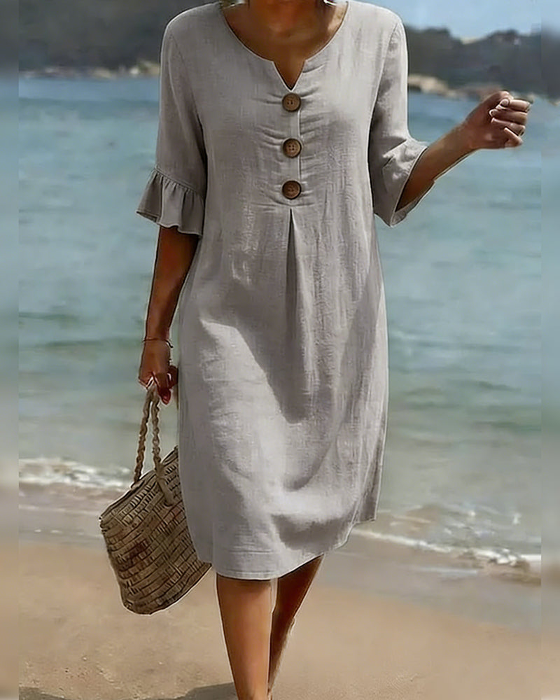 Cleo | Button-Down Cotton Dress
