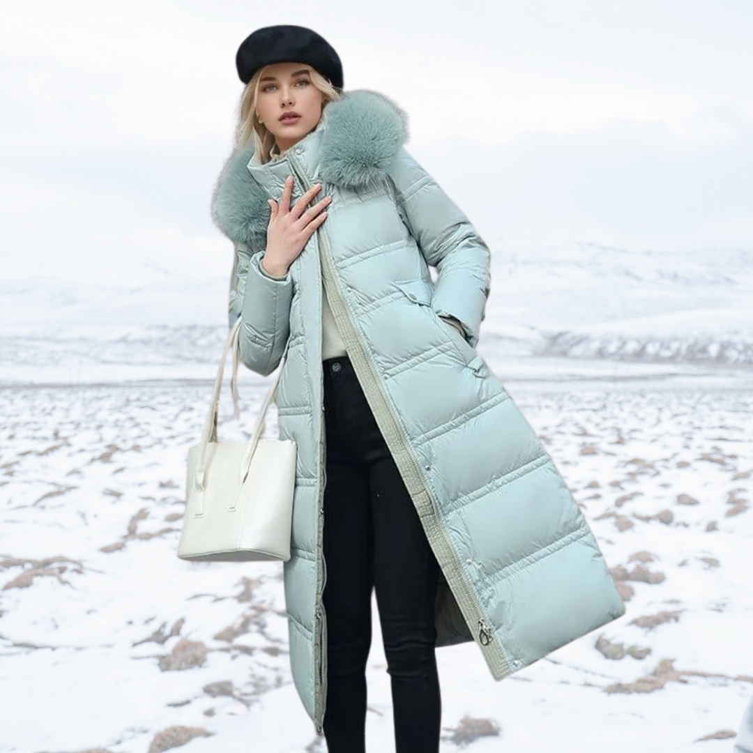 The Florence Majestic | High-Collar Faux-Fur Puffer Coat