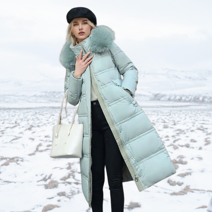 The Florence Majestic | High-Collar Faux-Fur Puffer Coat