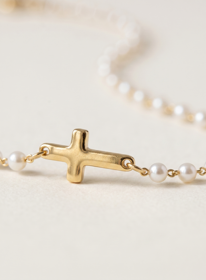 Cross & Pearl Necklace