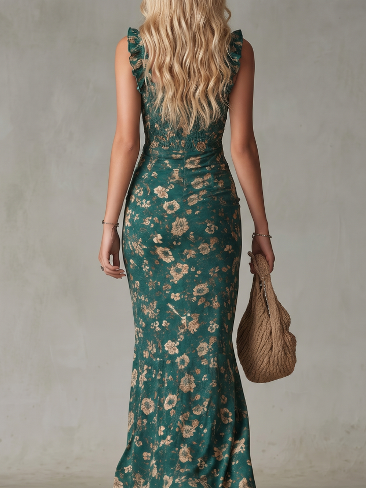 Scilla | Smocked Bodice Midi Dress