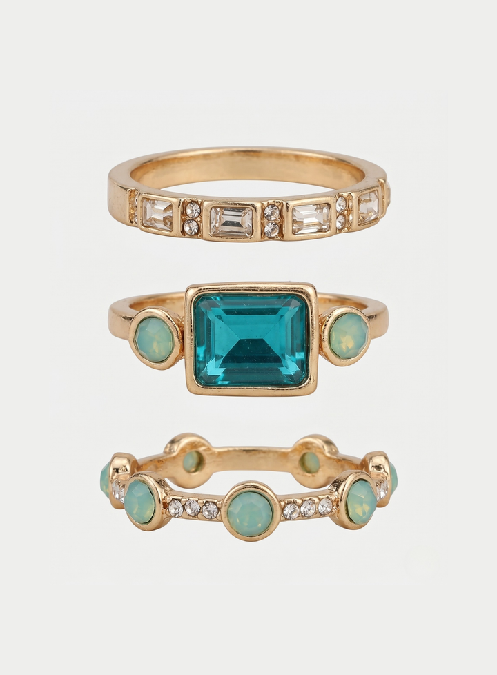 Blue Elegance Ring Set