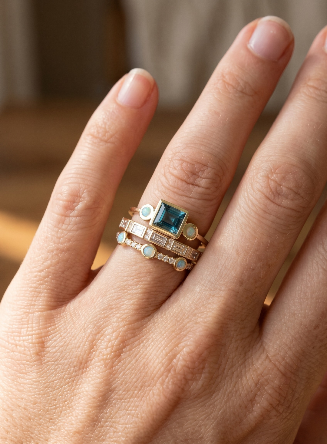Blue Elegance Ring Set