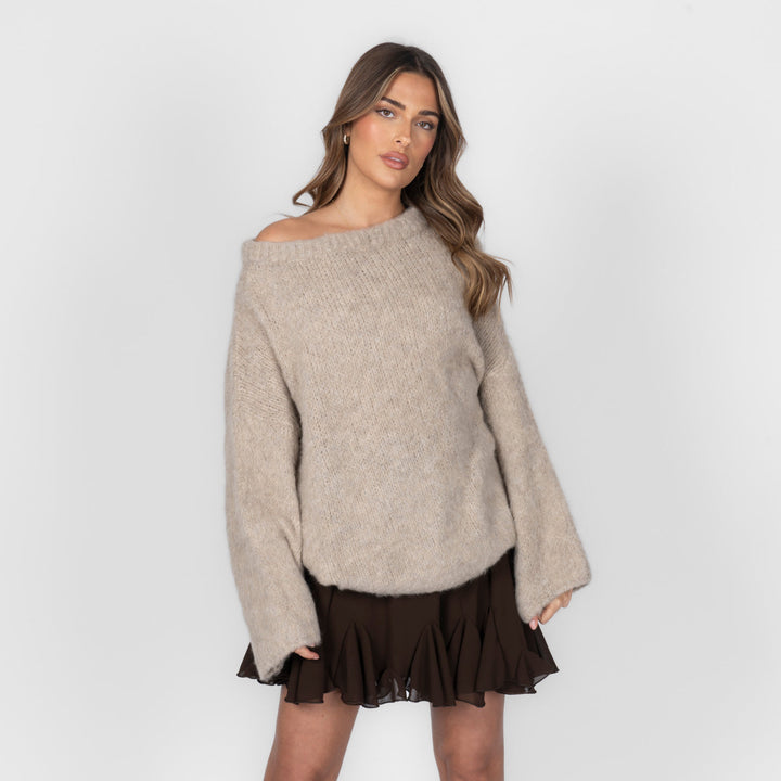 Isla | Slouchy Off-Shoulder Luxe Knit