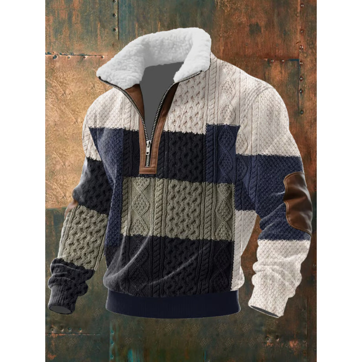 The Ibrahima Heritage | Men’s Fleece-Lined Quarter-Zip Sweater