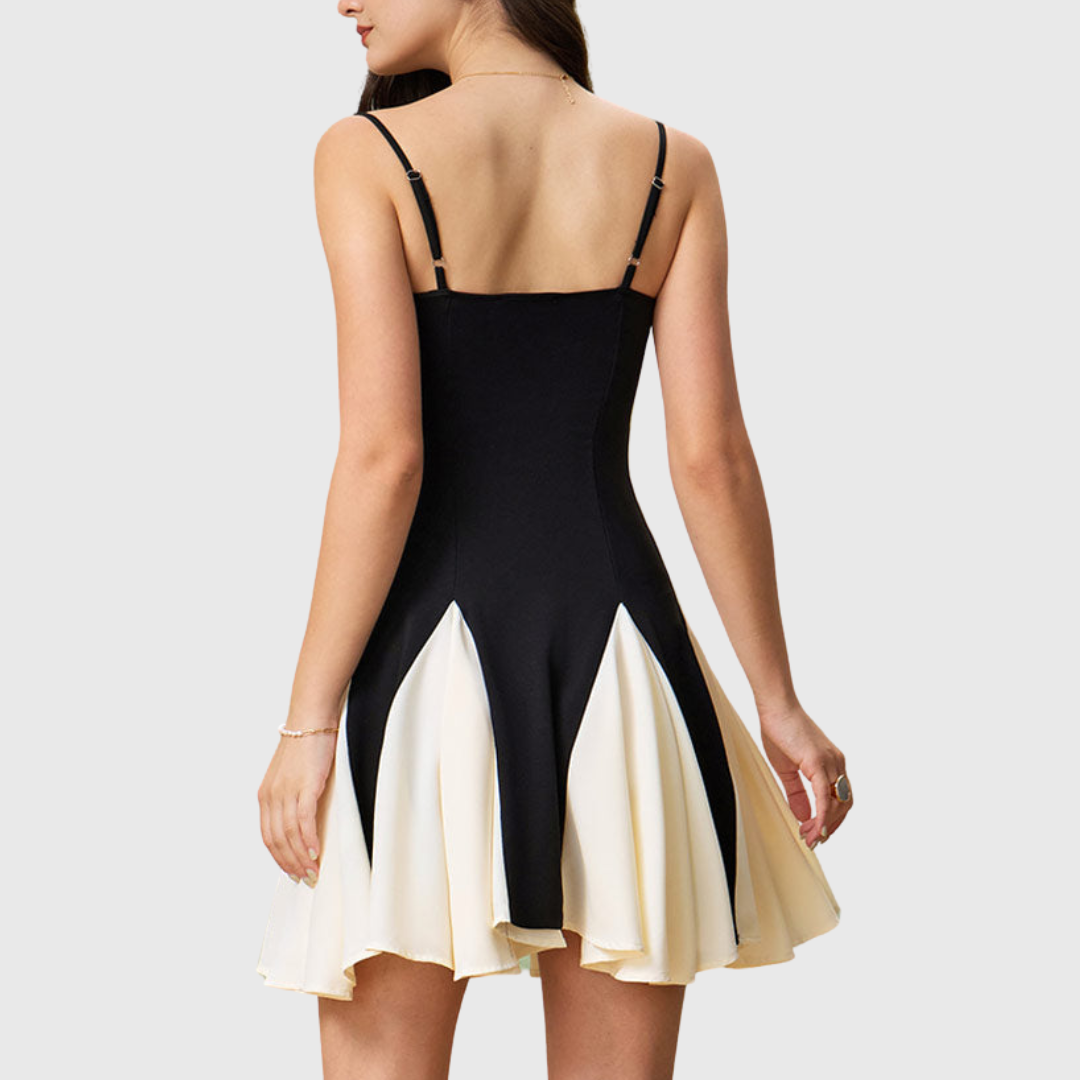 Florence | Monochrome Contrast A-Line Mini Dress