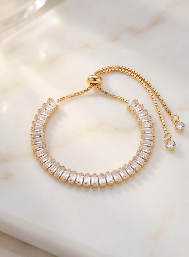 Golden Radiance Crystal Bracelet