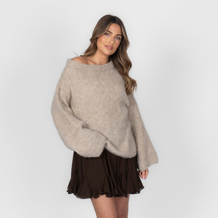 Isla | Slouchy Off-Shoulder Luxe Knit